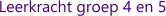 Leerkracht groep 4 en 5